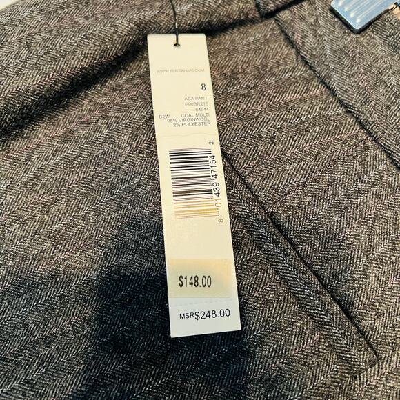 NEW! Elie Tahari Crop Trouser Short Pant Charcoal - 8 - Picture 4 of 4